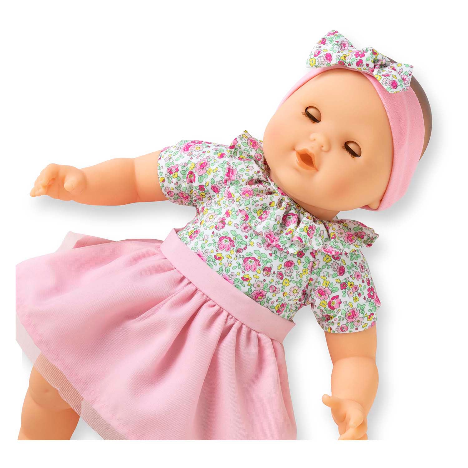 Corolle grote babypop met bloemetjes, 36cm