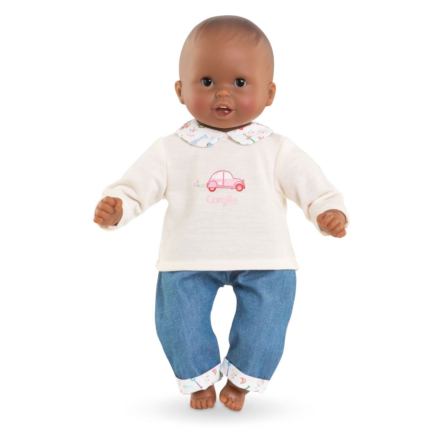 Corolle t-shirt en spijkerbroek voor babypop, 30cm