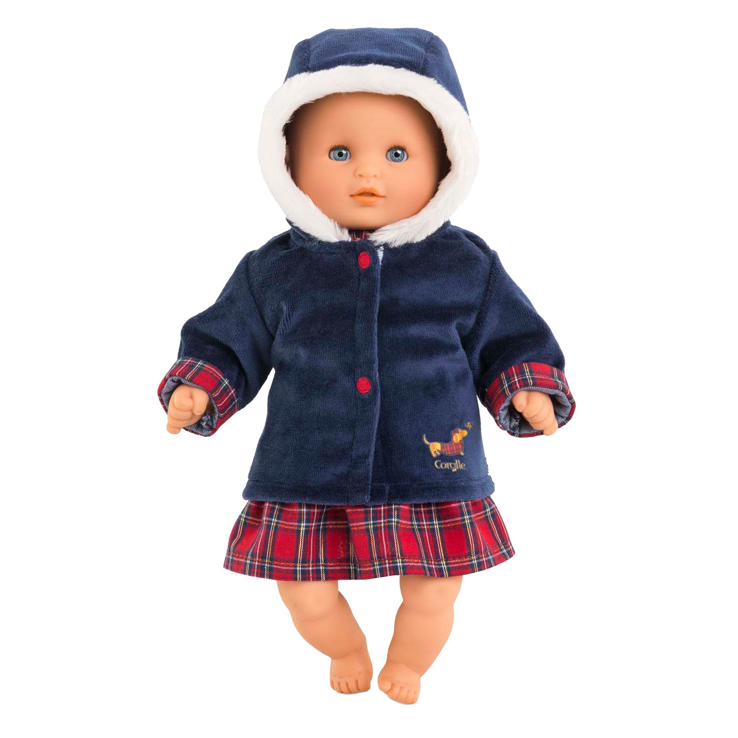 Corolle babypop jas - holidays poppenkleding 30cm winterjas.