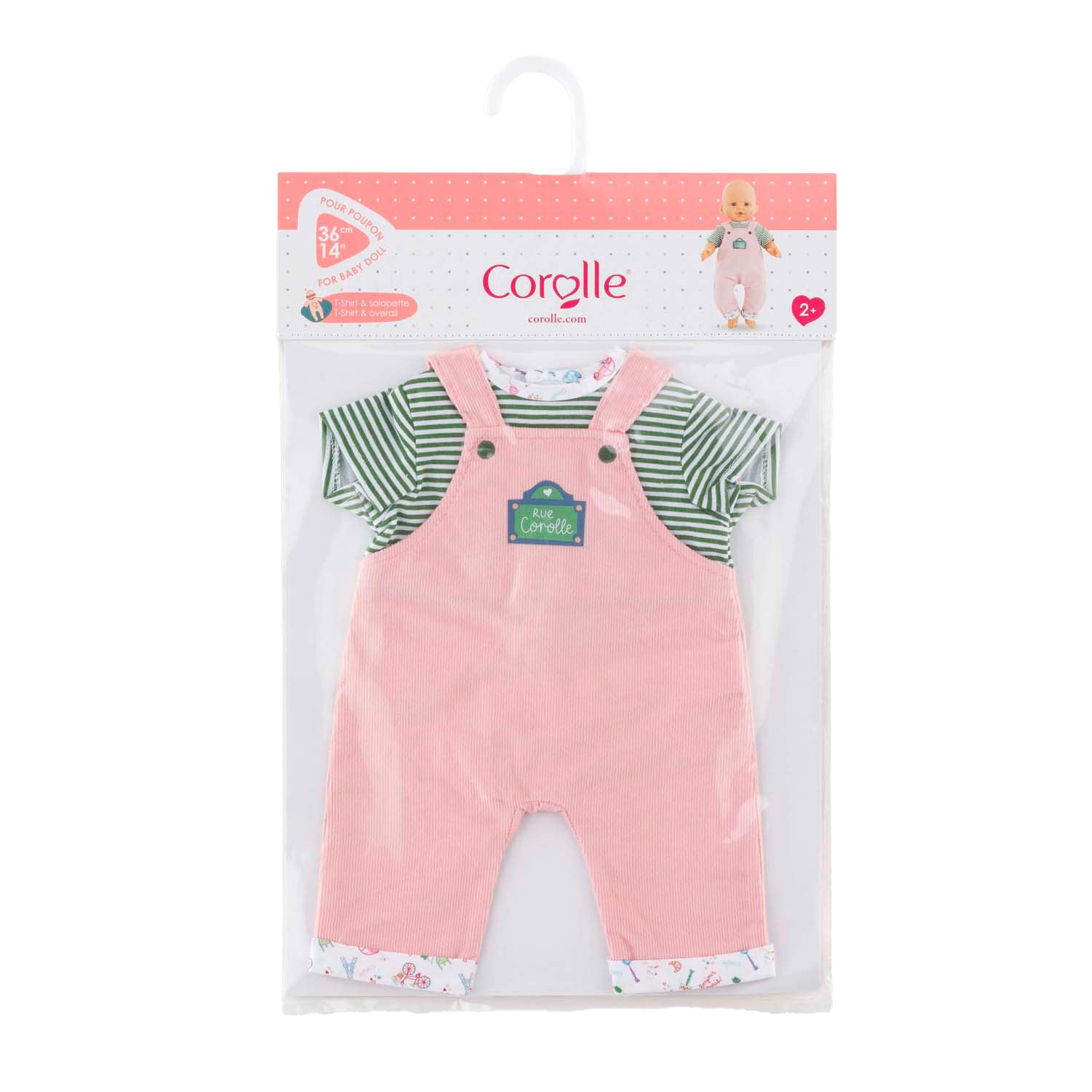 Corolle t-shirt en overall voor babypop, 36cm