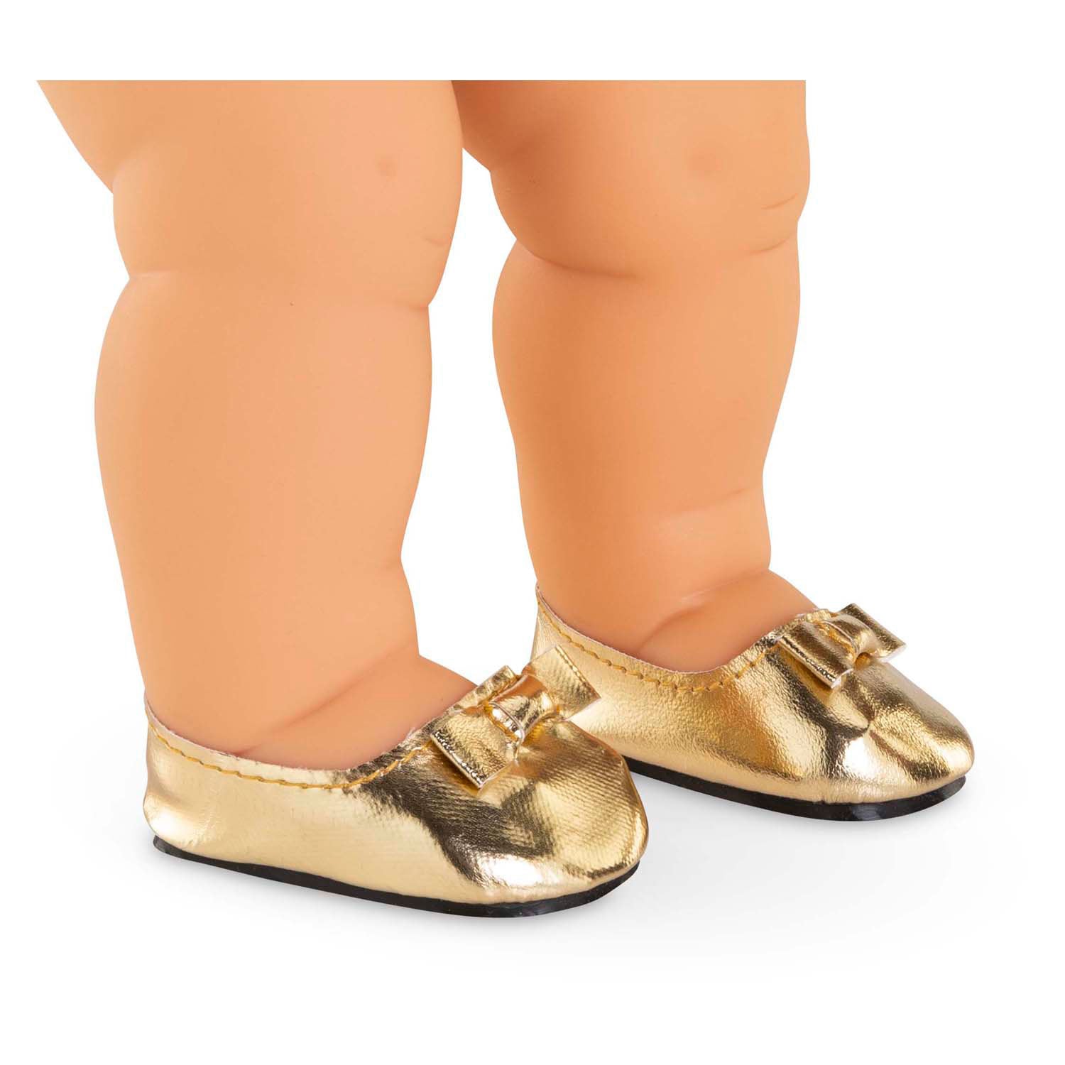 Corolle gouden ballet platte schoenen voor babypop, 36cm