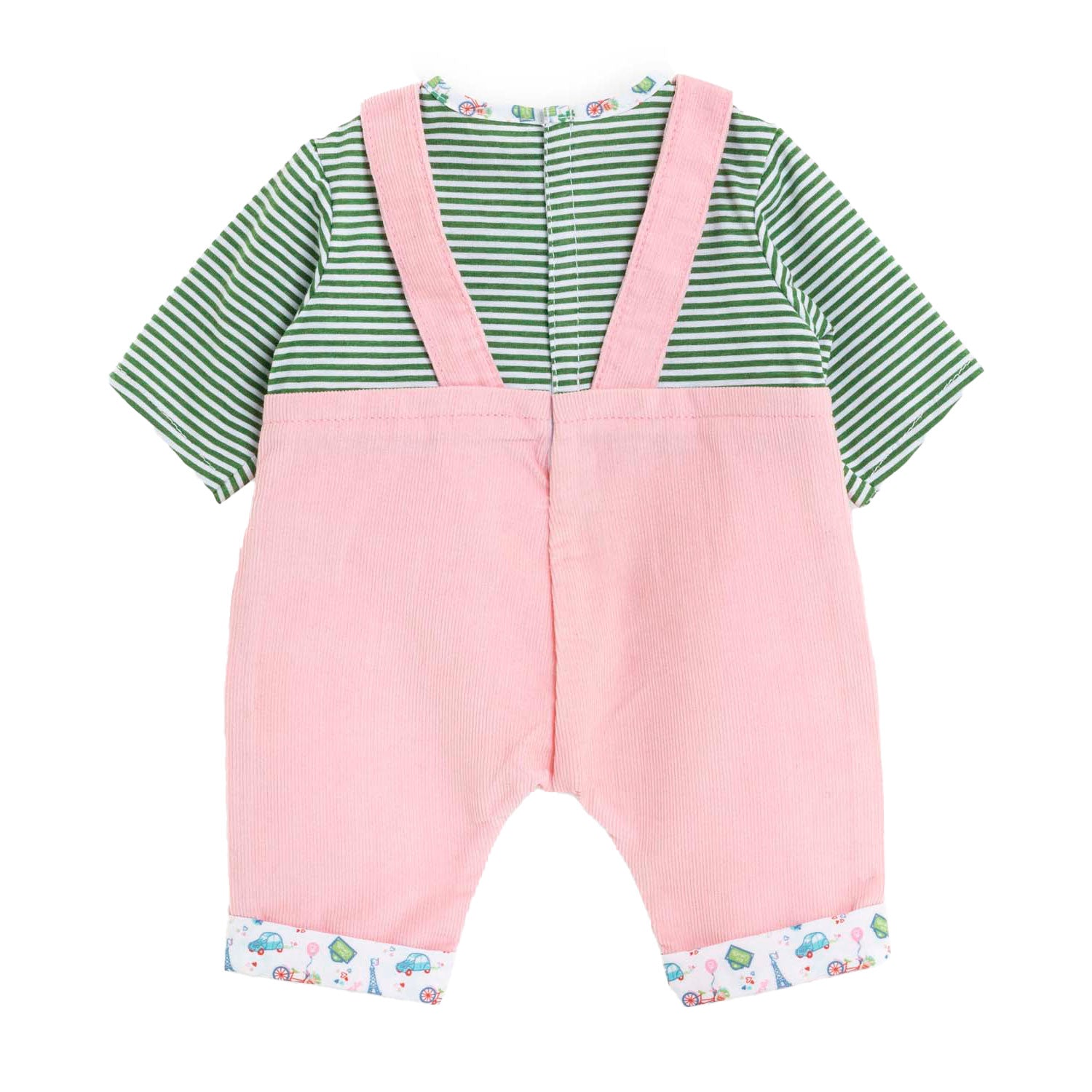 Corolle poppenkleding babypop 42cm - t-shirt en overall - kleurrijke outfit.