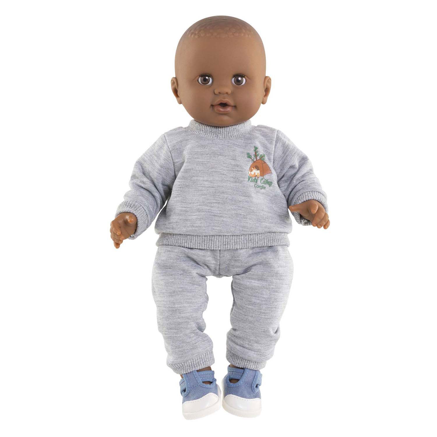 Corolle grijs joggingpak kleine ontdekker - 36cm