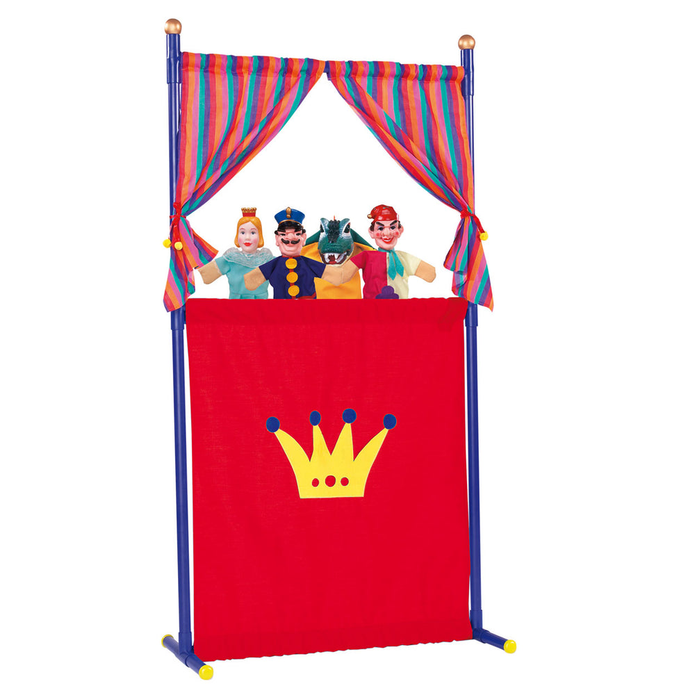 Poppentheater met 4 Handpoppen