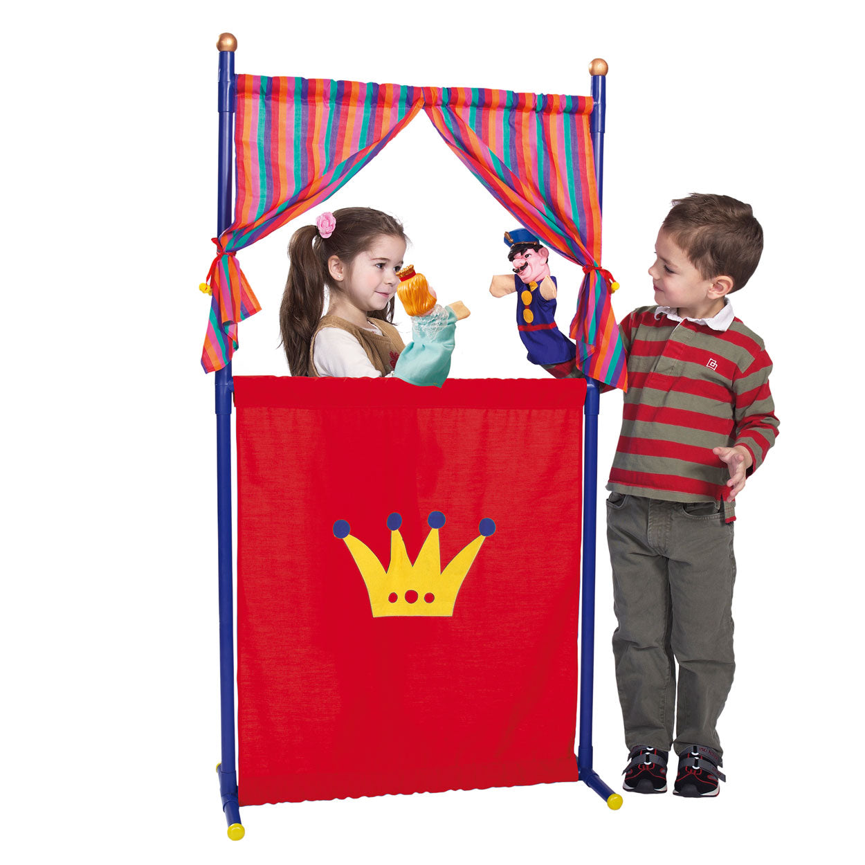 Poppentheater met 4 Handpoppen