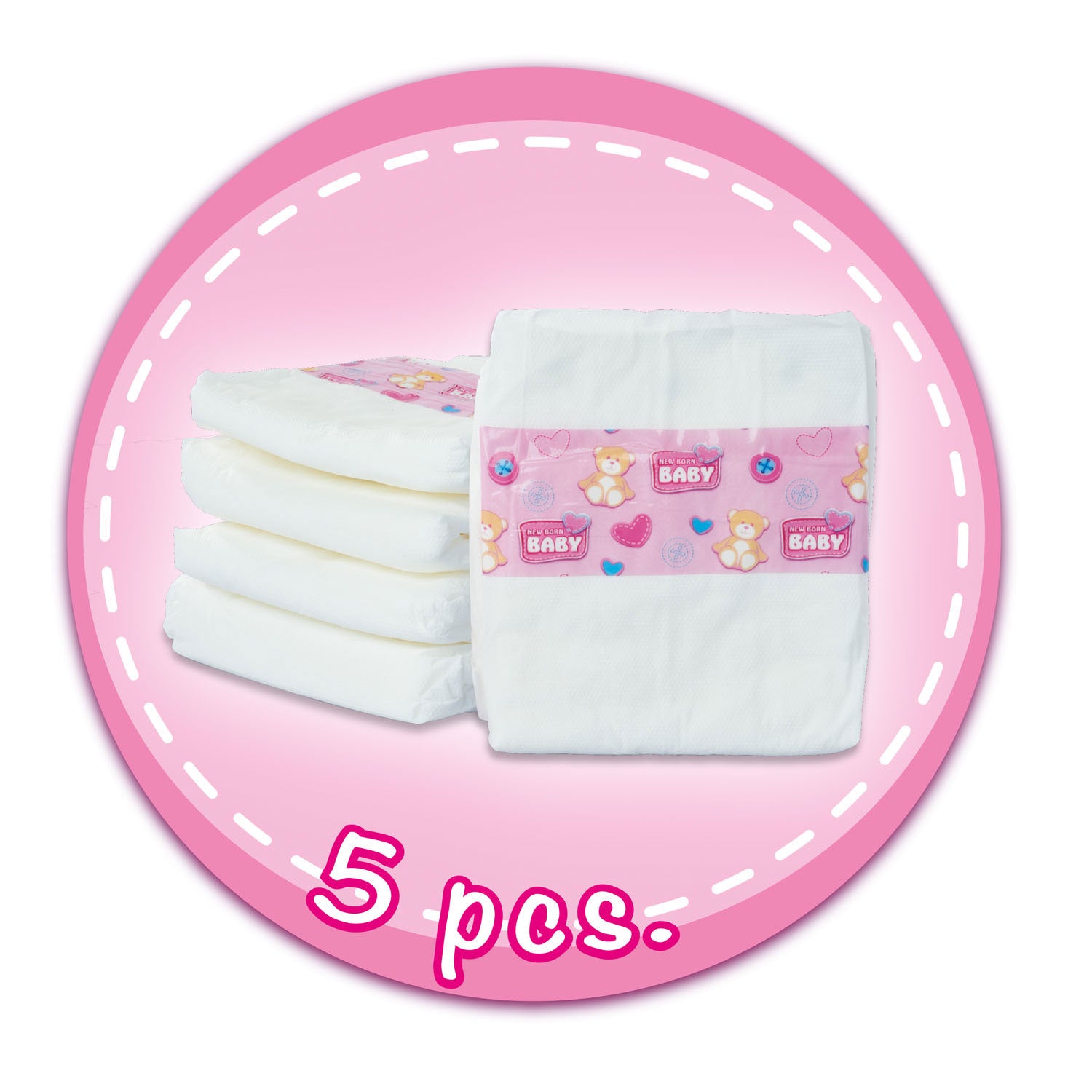 Luiers voor pasgeboren baby's, 5 St.