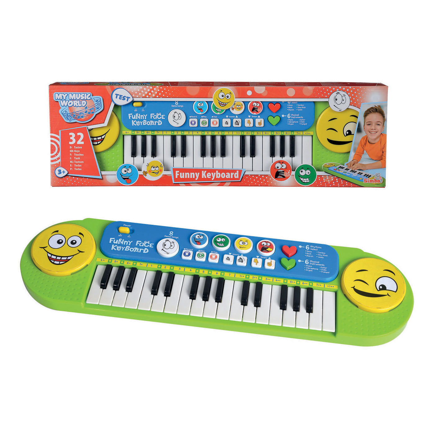 Mijn muziekwereld Smiley-toetsenbord