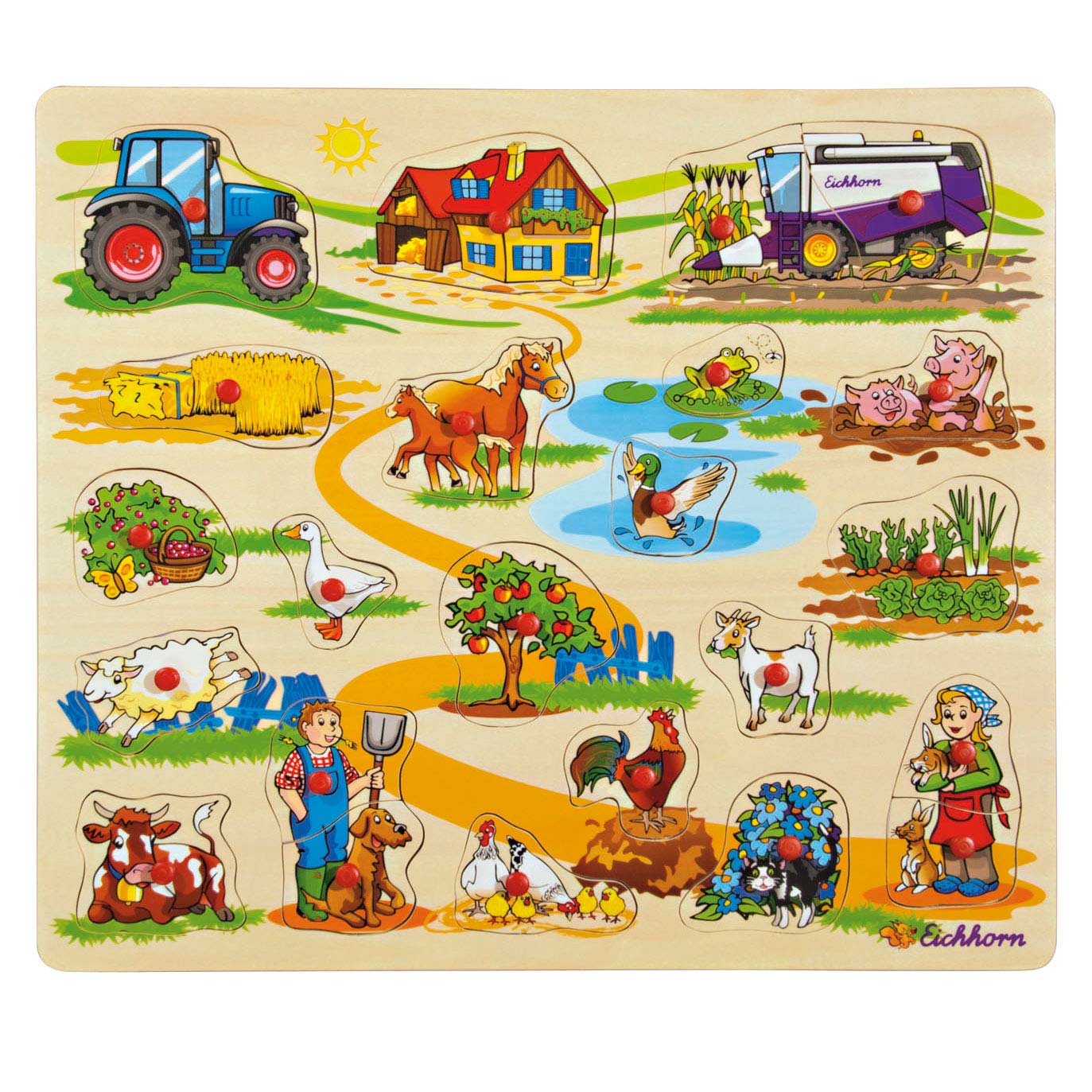 Eichhorn houten mega noppenpuzzel