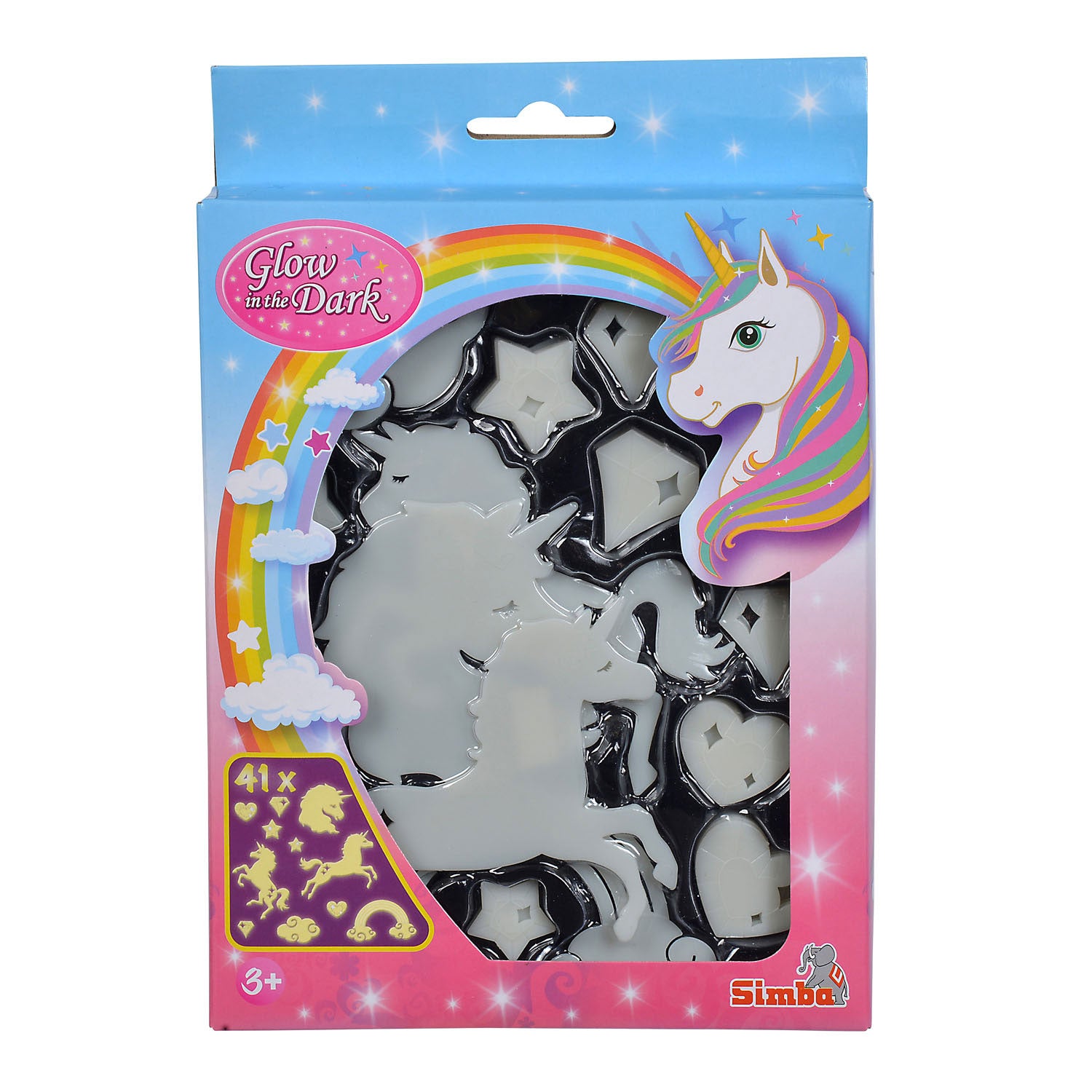 Simba glow in the dark eenhoorn set, 41dlg.