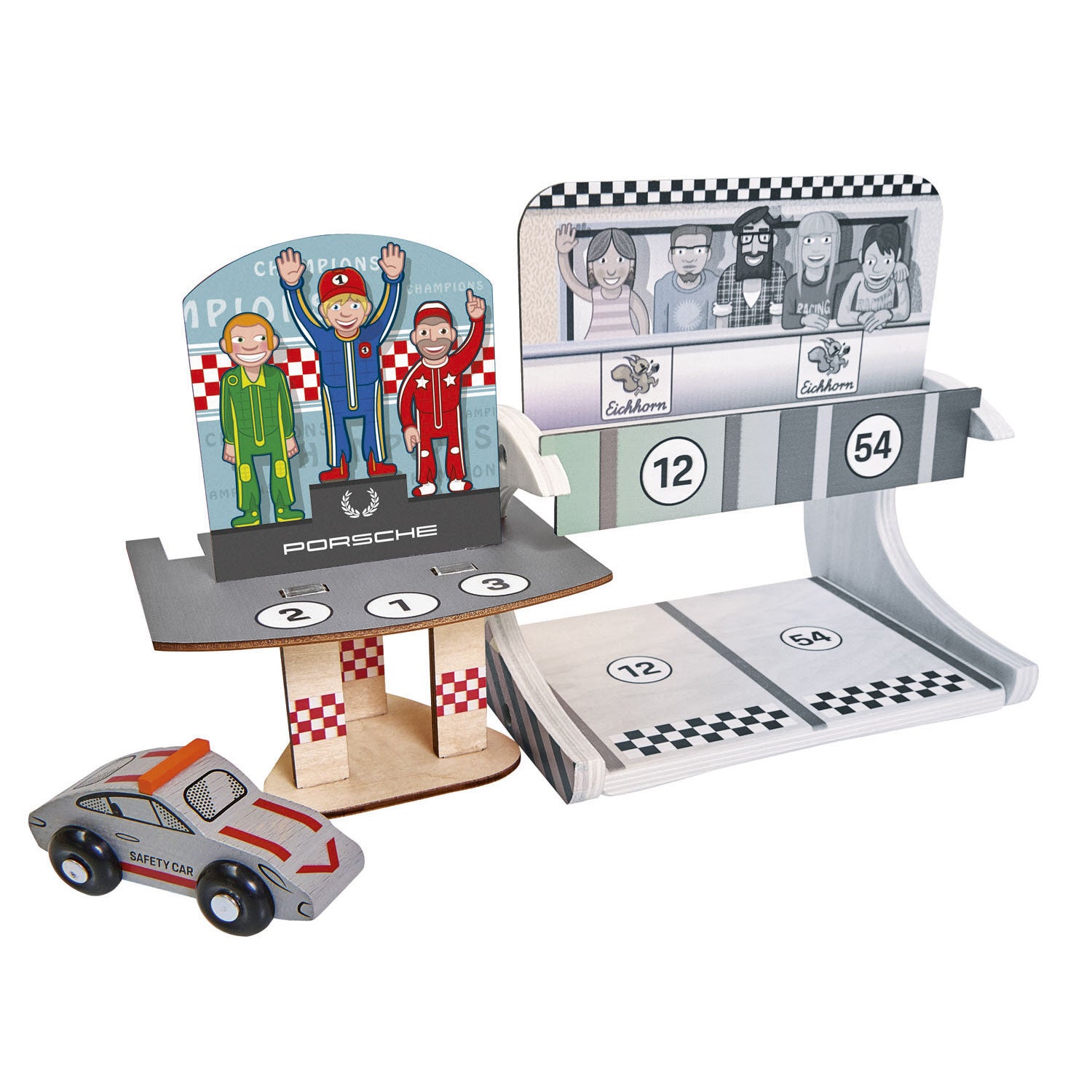 Eichhorn Houten Porsche Raceset, 14dlg.