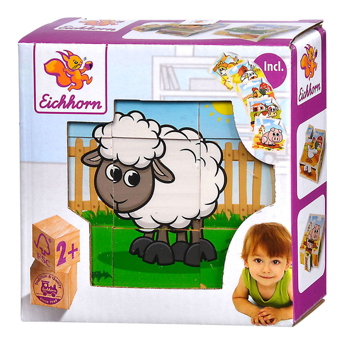 Eichhorn Houten Blokpuzzelboerderij