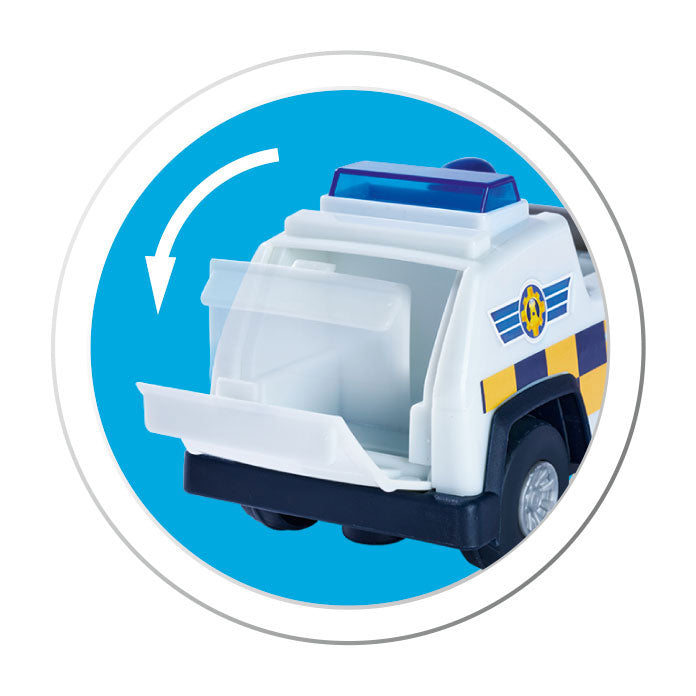 Simba brandweerman sam politie 4x4 jeep metfiguur speel