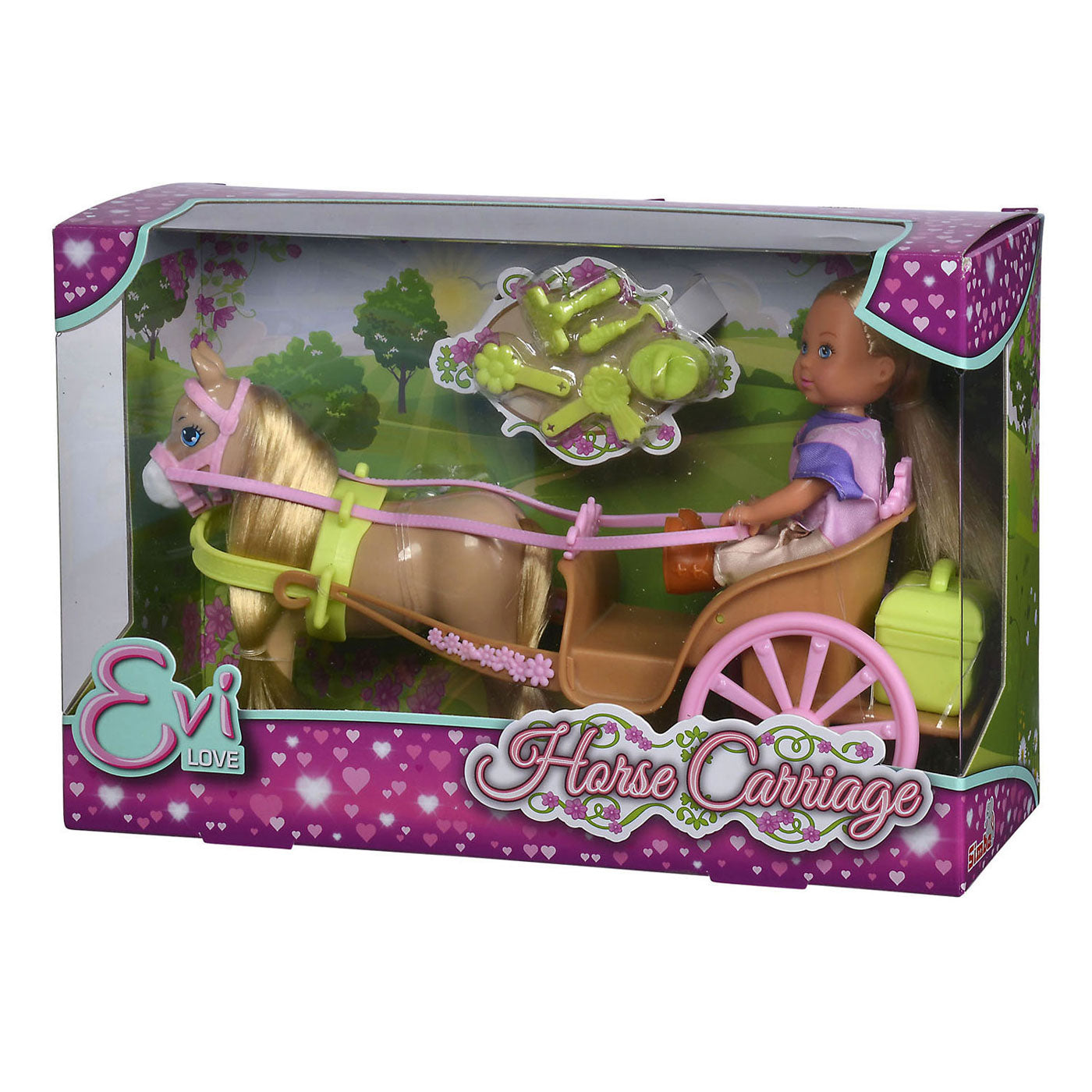 Evi love mini pop paard en wagen