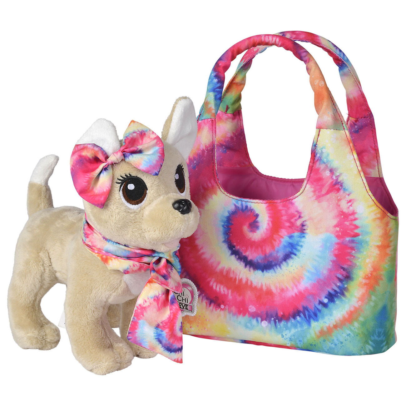 Chi Chi Love Puppy Knuffel in Tas Batik-stijl