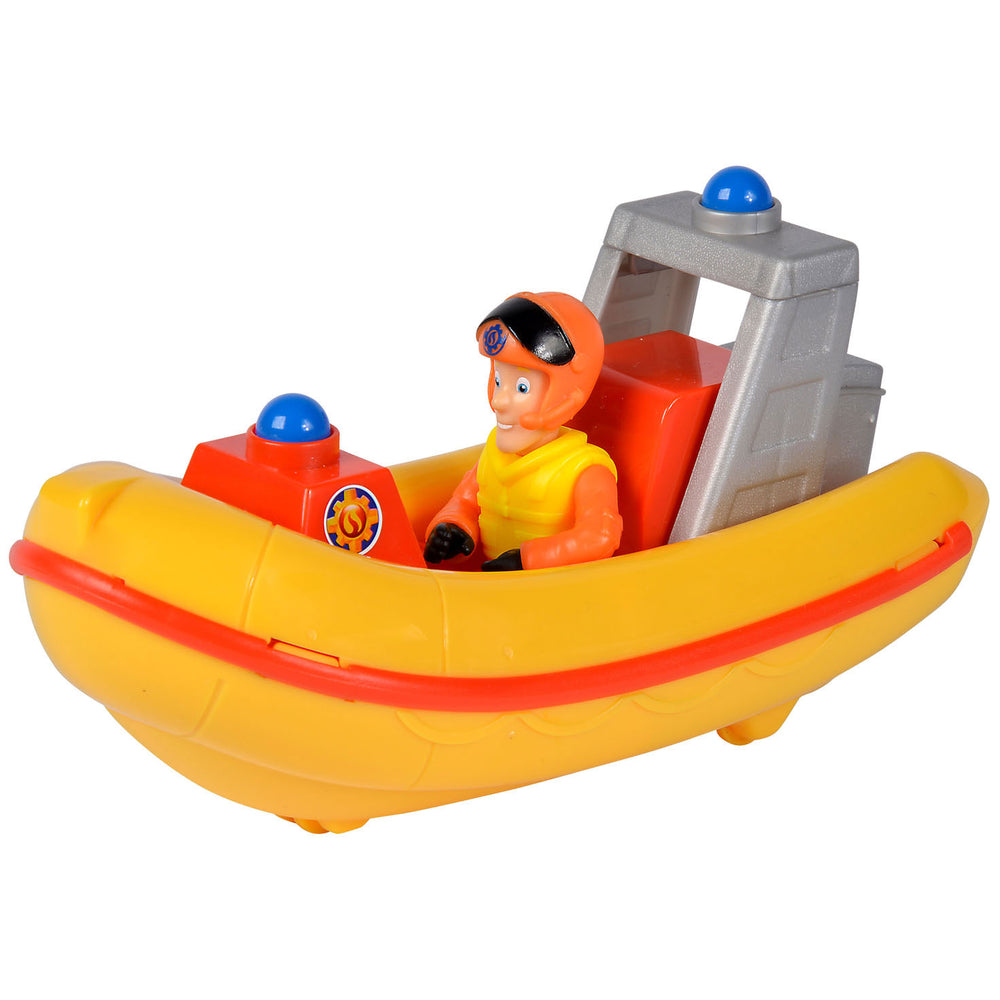 Simba brandweerman sam reddingsboot met speelfiguur elvis