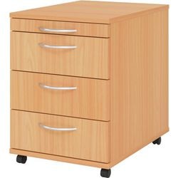 Bach mobiel ladenblok hammerer 1606 bo melamine 428x800x760mm 4 laden beuken