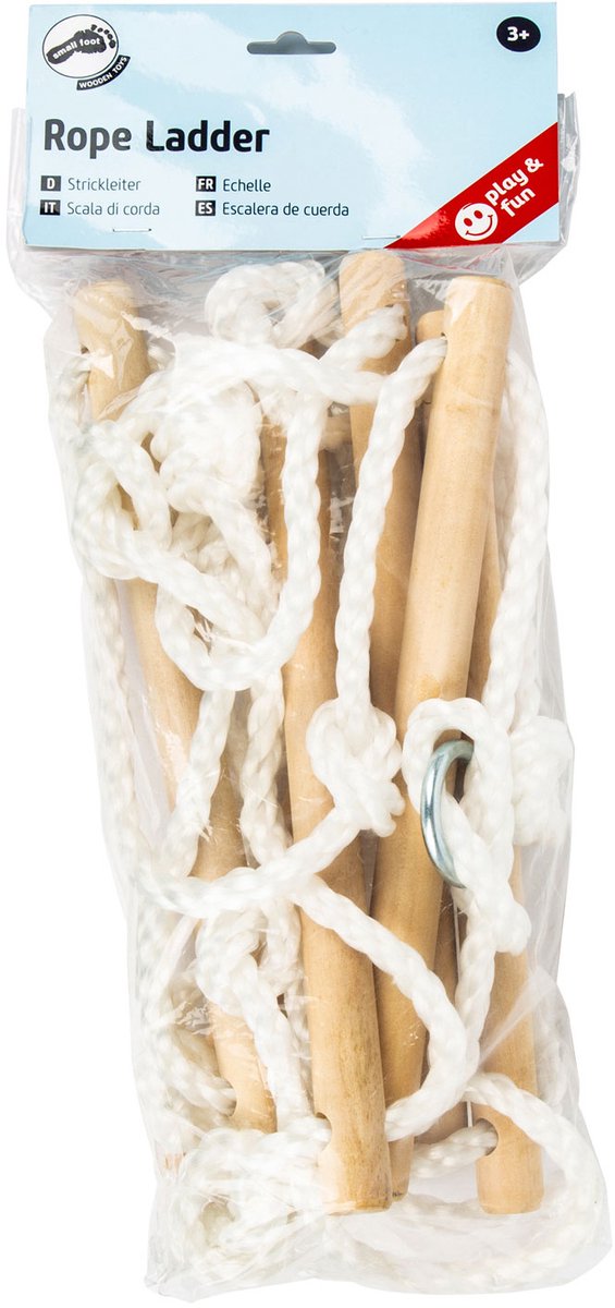 Kleine voet - touwladder met 6 treden, 200cm