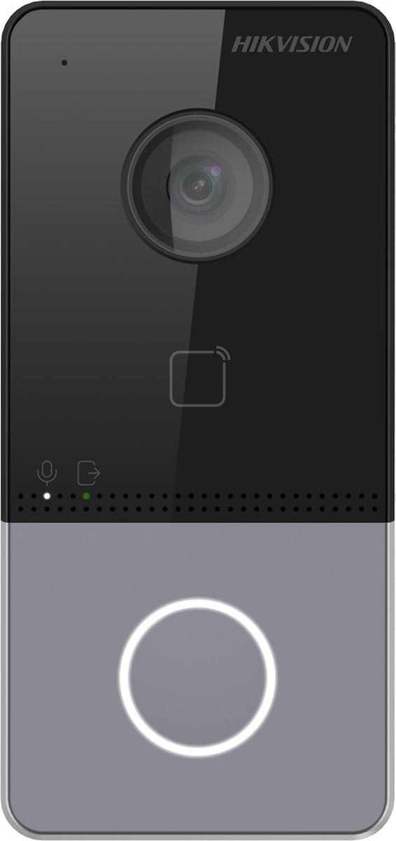 Hikvision ds-kv6113-wpe1(c) ip video intercom 2mp wi-fi deurbel met poe, mifare kaartlezer en alarm
