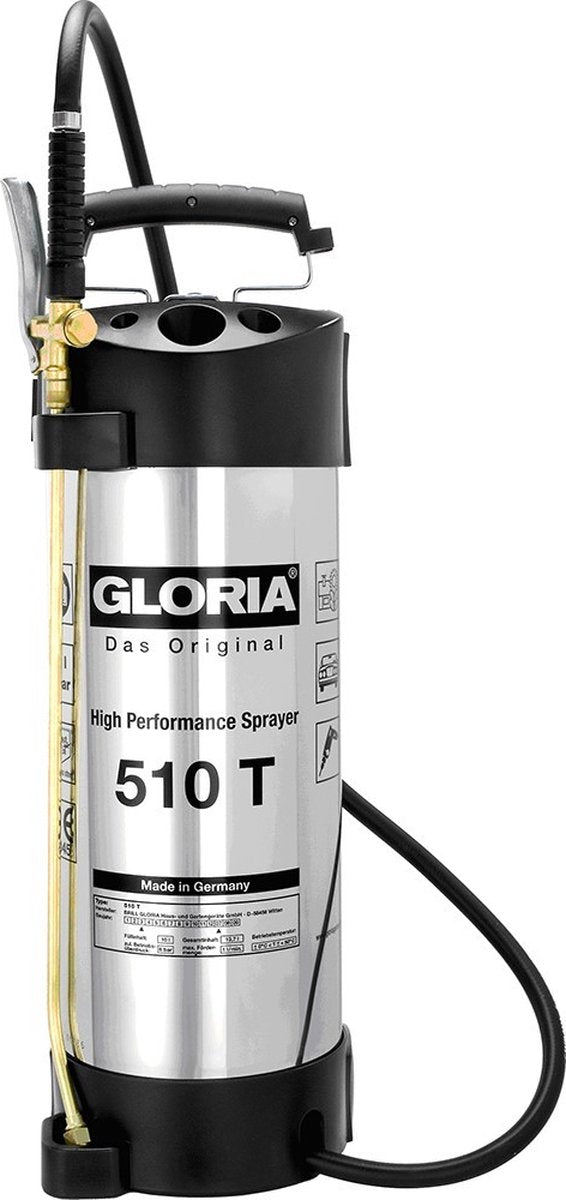 Gloria hogedrukspuit 510t-pro 10l rvs ob