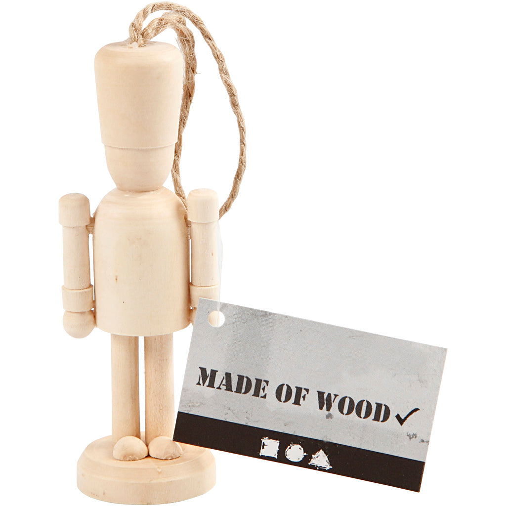Creatief bedrijf houten figuur met ophangkoord