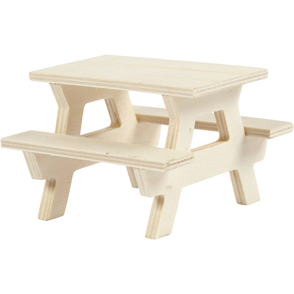 Creatief bedrijf houten mini picknicktafel