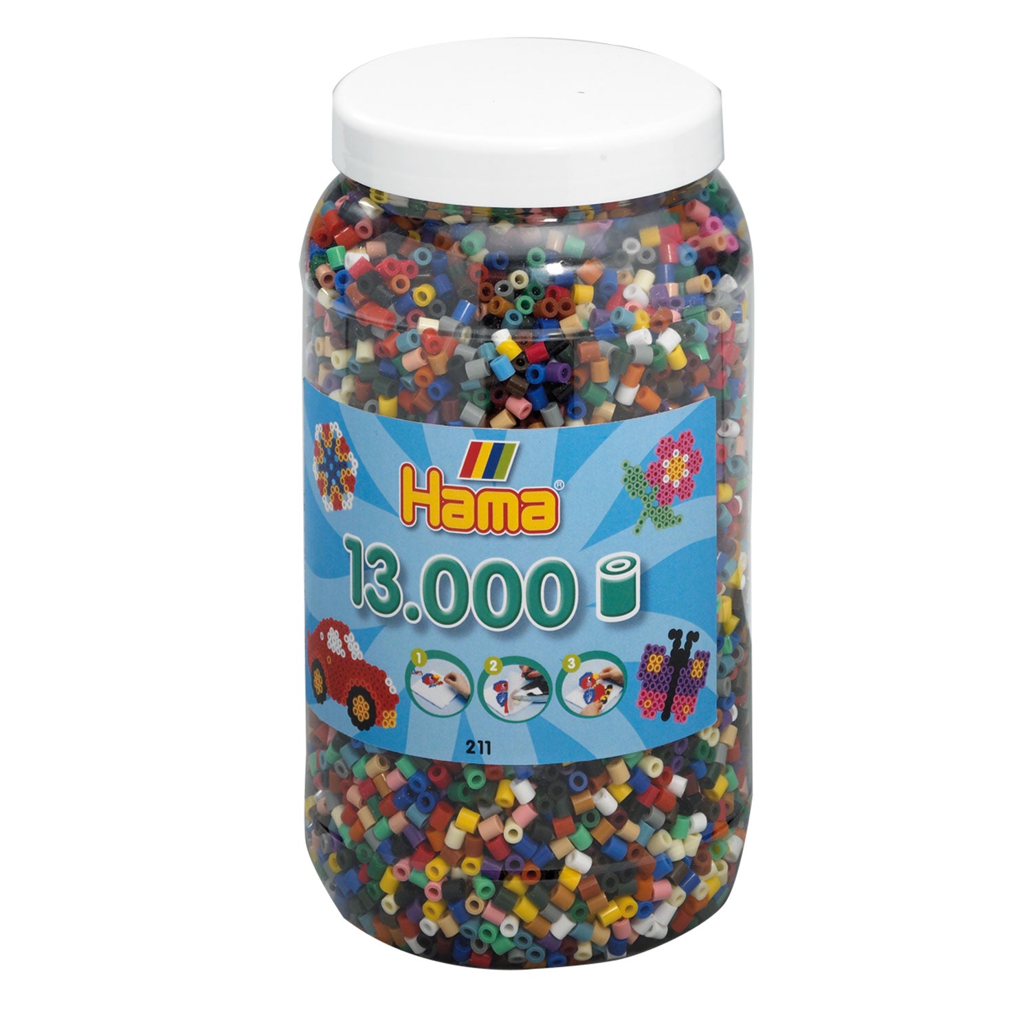 Hama Strijkkralen in Potmix (067), 13.000st.