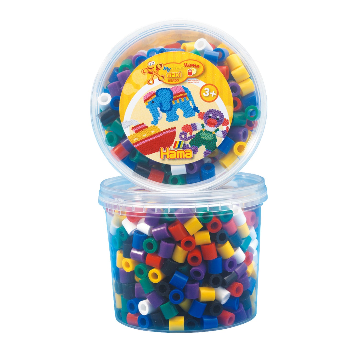 Hama maxi strijkkralen in bak - mix standaard (00), 600st.