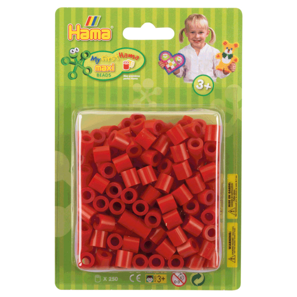 Hama maxi strijkkralen rood, 250st.