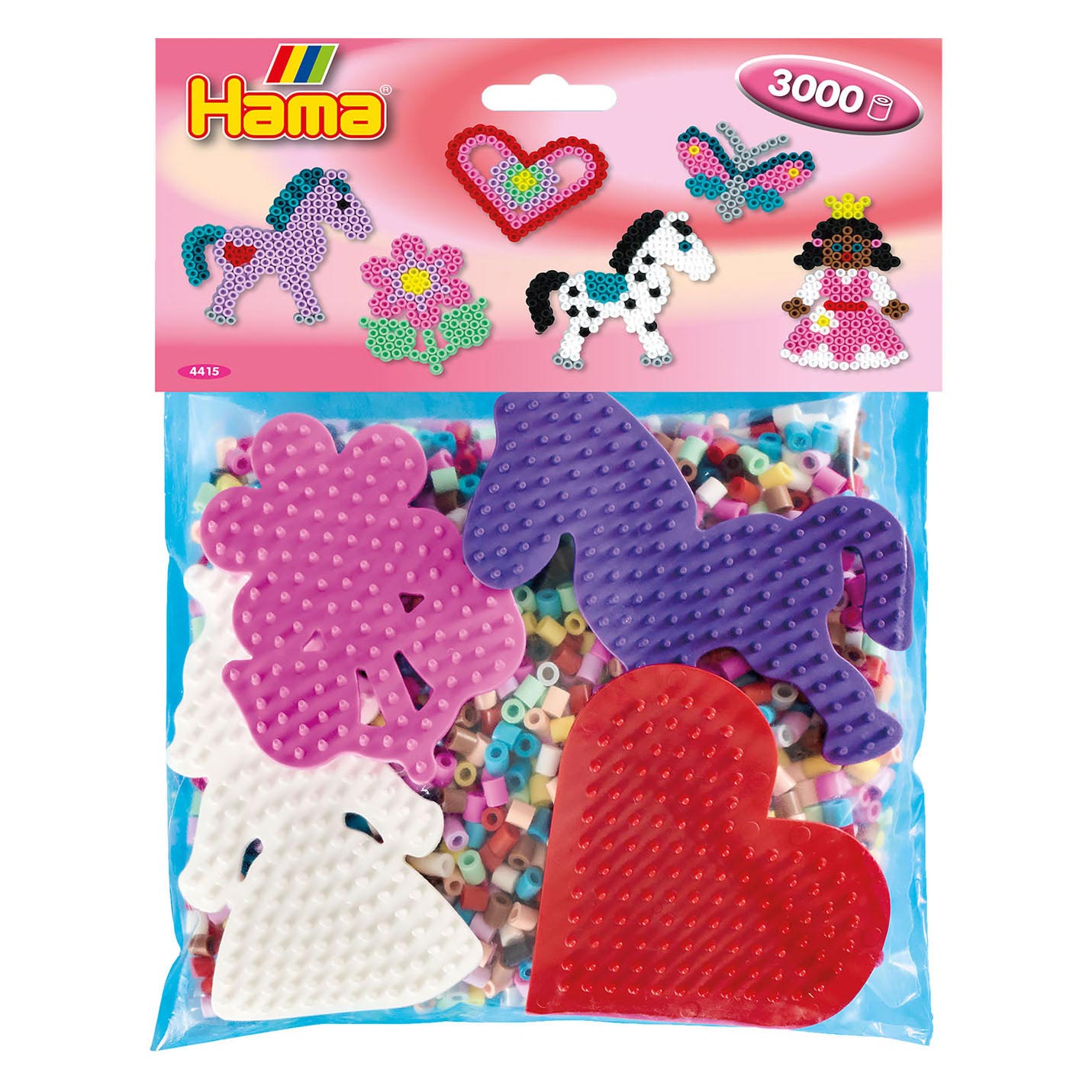 Hama strijkkralenset groepsverpakking roze, 3000st.