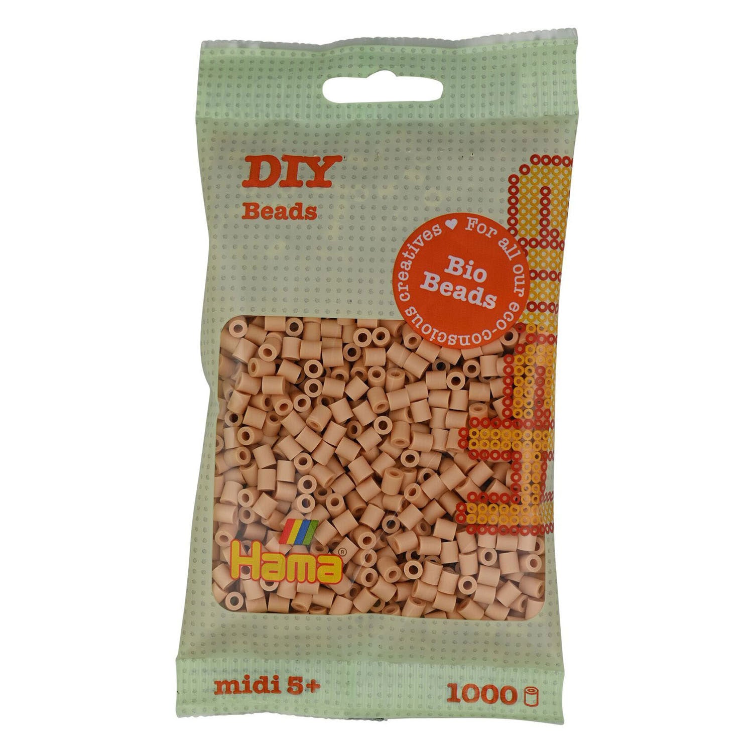 Hama midi bio strijkkralen - beige (027), 1000st.