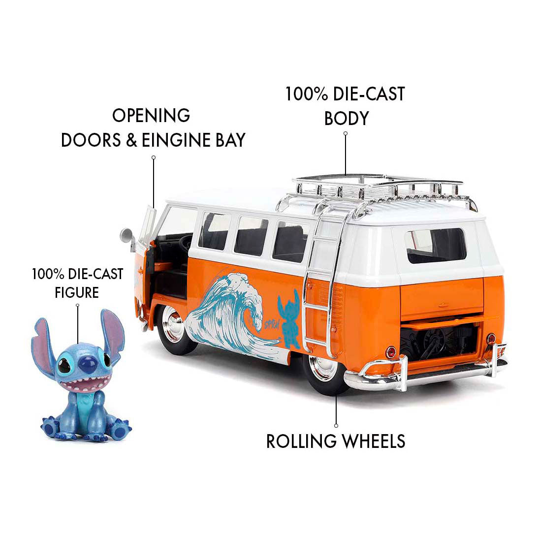 Jada stitch 1961 vw bus 1:24