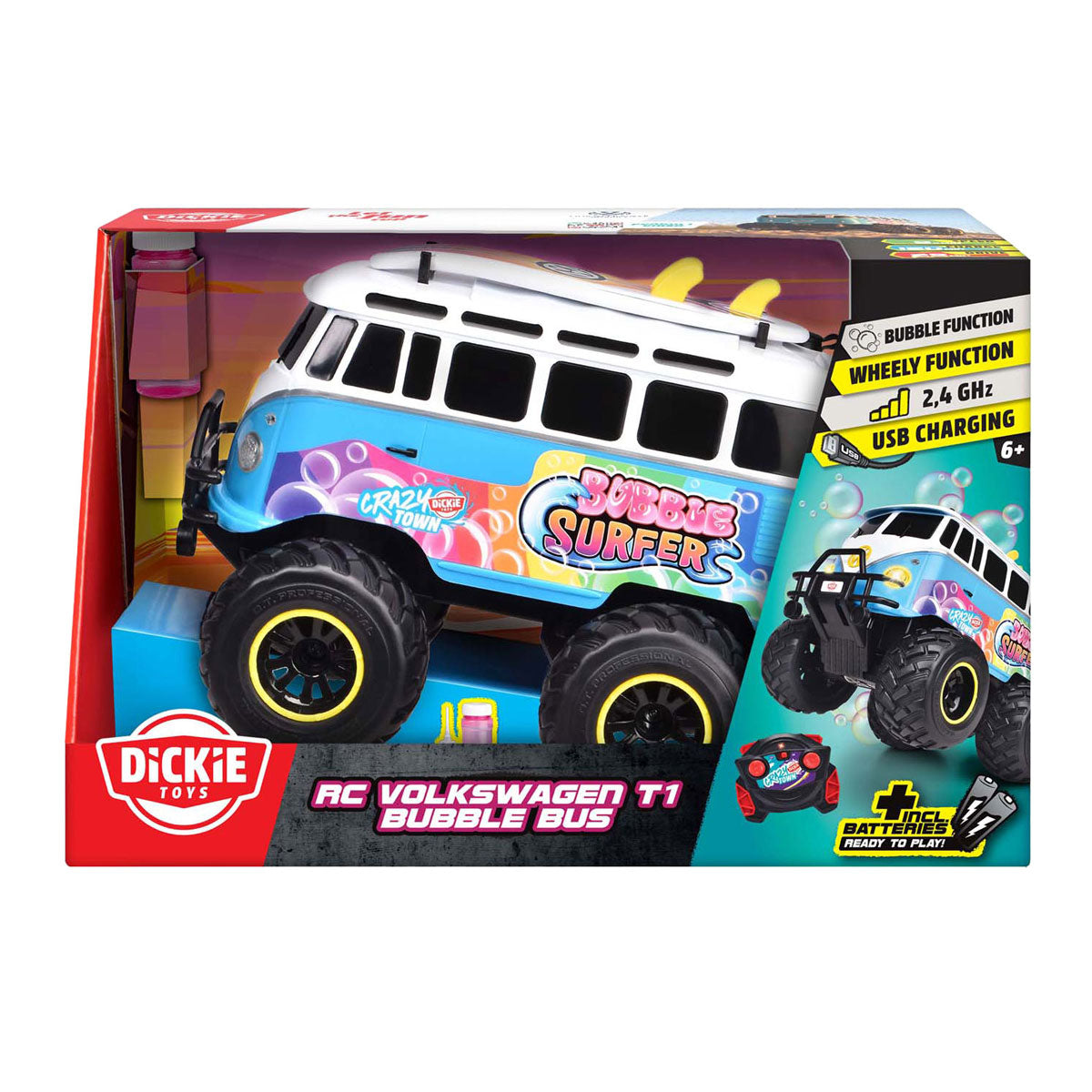 Dickie rc volkswagen t1 bubble bus, rtr