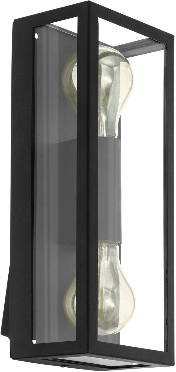 Eglo alamonte 1 wandlamp buiten - e27 - 38 cm - zwart