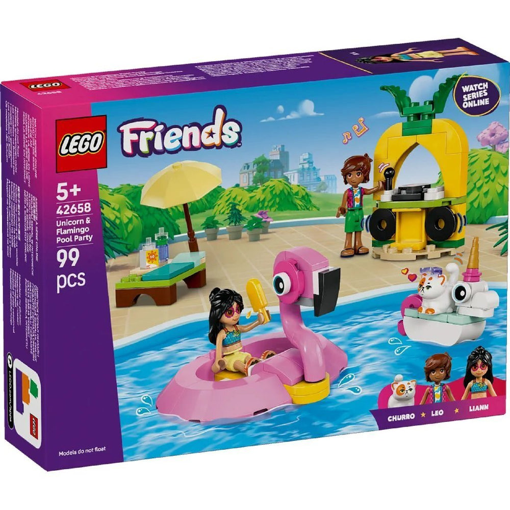 Lego 42658 Friends zwembadfeestje met flamingo en eenhoorn
