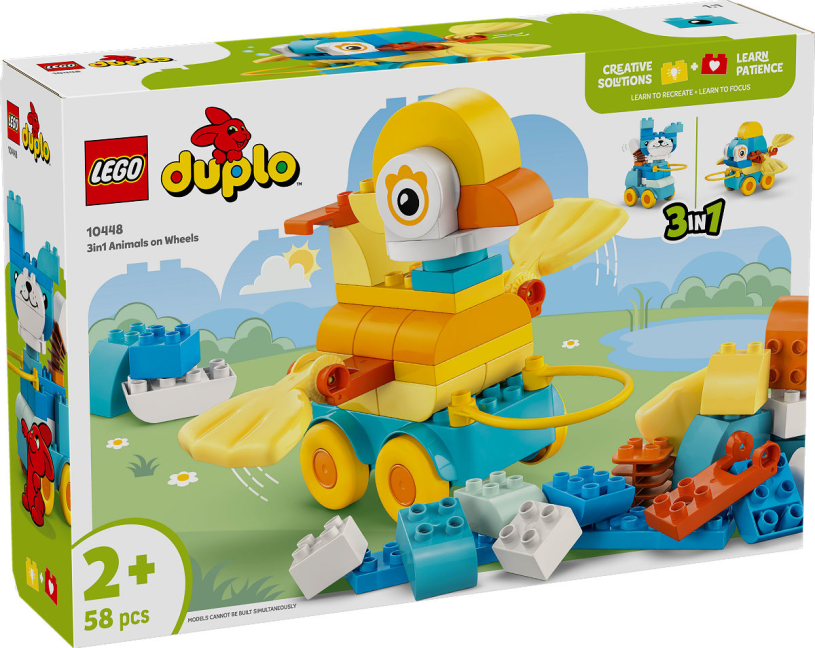 Lego duplo 10448 3-in-1 dieren op wielen peuterspeelgoed
