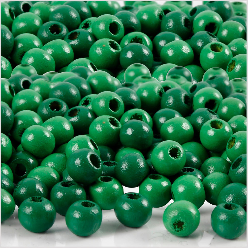 Creatief bedrijf houten kralen groen, 150st.