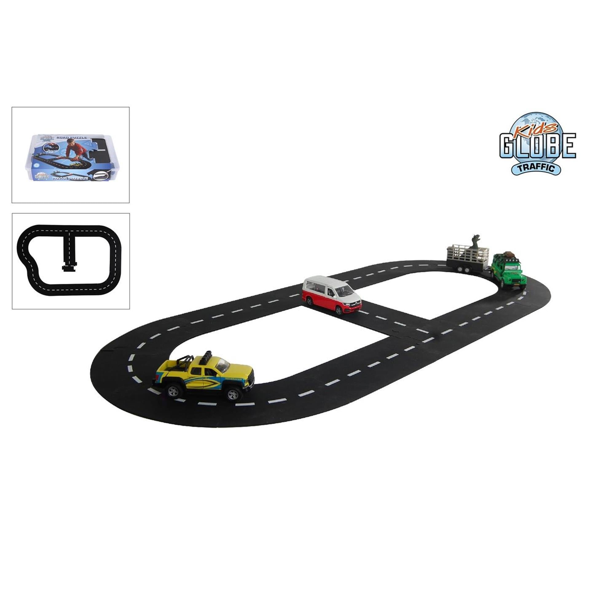 Kinderbol autobaan wegdelen 18 delig 307,5 cm