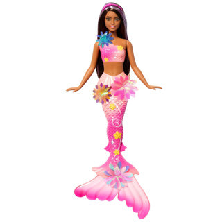 Barbie flower magic zeemeerminpop – magische bloemen die bloeien - bruin roze
