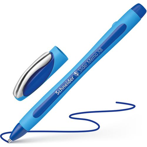 Schneider schrijfwaren balpen schneider slider memo blauw extra breed