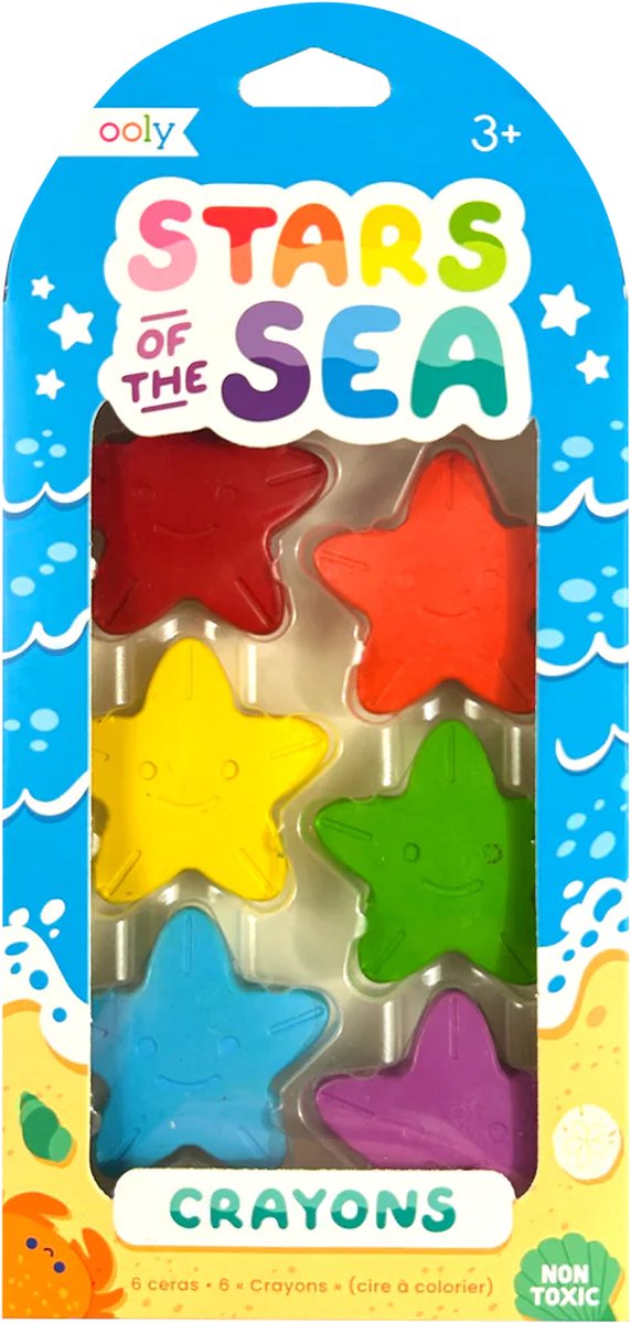 Ooly - stars of the sea crayons - stervormige krijtjes - 6 stuks