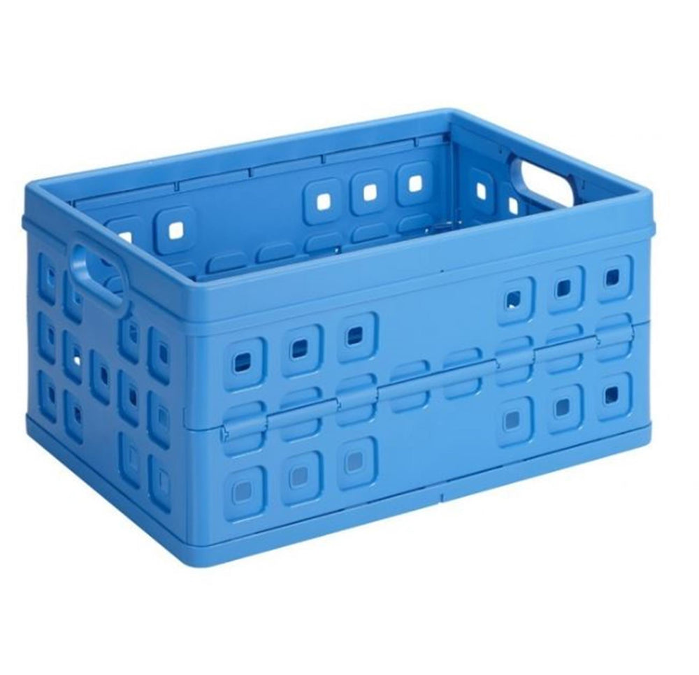 Sunware vierkante vouwkrat 46l blauw