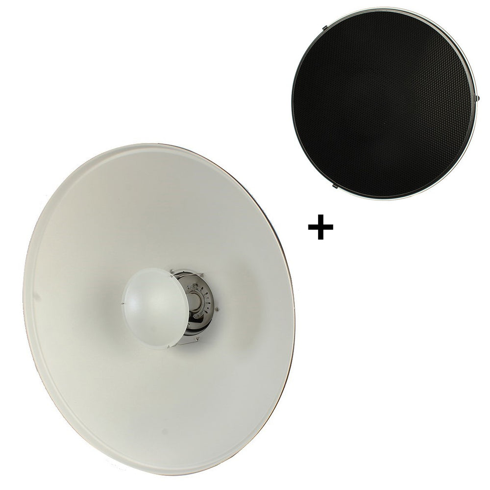 Studioking white beauty dish SK-BD550W 55 cm with honeycomb grid