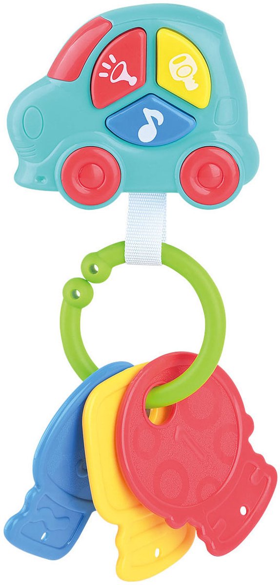 Speel baby autosleutels blauw, 4dlg.