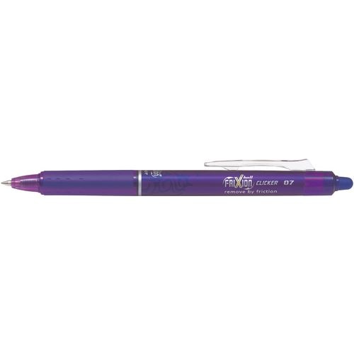 Rollerball frixion clicker paars 0,7mm navulbaar