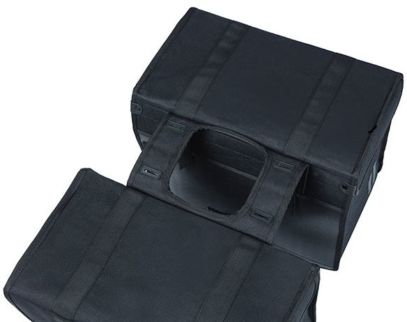 Basil Kavan Eco Classic dubbele fietstas - duurzaam organisch canvas - zwart - 68L
