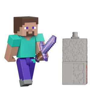 Mattel minecraft action figure steve 8 cm action figuur
