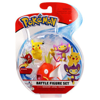 Pokémon gevechtsfigurensets 3-pack ass.