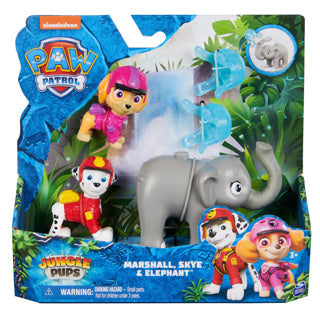 Spinmaster paw patrol jungle pups hero pups marshall, skye elephant | 2 stuks