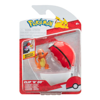 Jazwares pokémon - clip n go charmander met pokébal