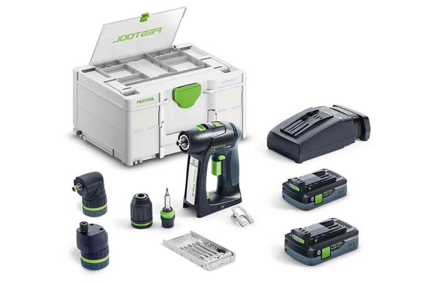 Festool accu-schroefboormachine c 18 hpc 4,0 i-set (2x 4.0ah accu + lader) - 577617